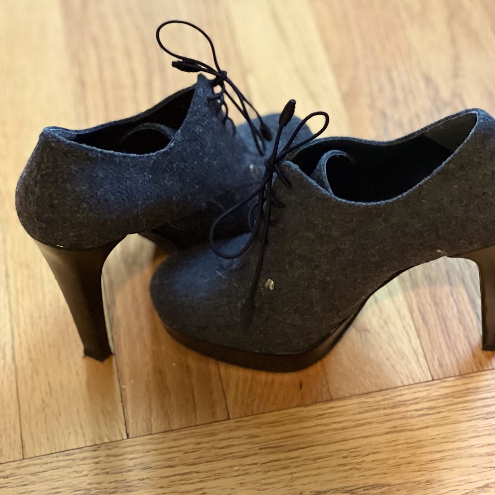 Stuart Weitzman tie-up bootie.